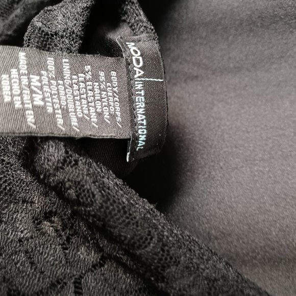 Moda International nylon/elastane black lacey dress - Picture 3 of 3